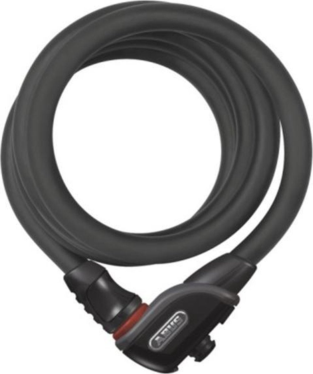 Abus Kabelschloss Phantom 8950 180 Texfl – Fahrradschloss-Set mit Halterung Texfl für den Fahrradrahmen – 12 15 mm – Sicherheitsstufe 5 – Schwarz