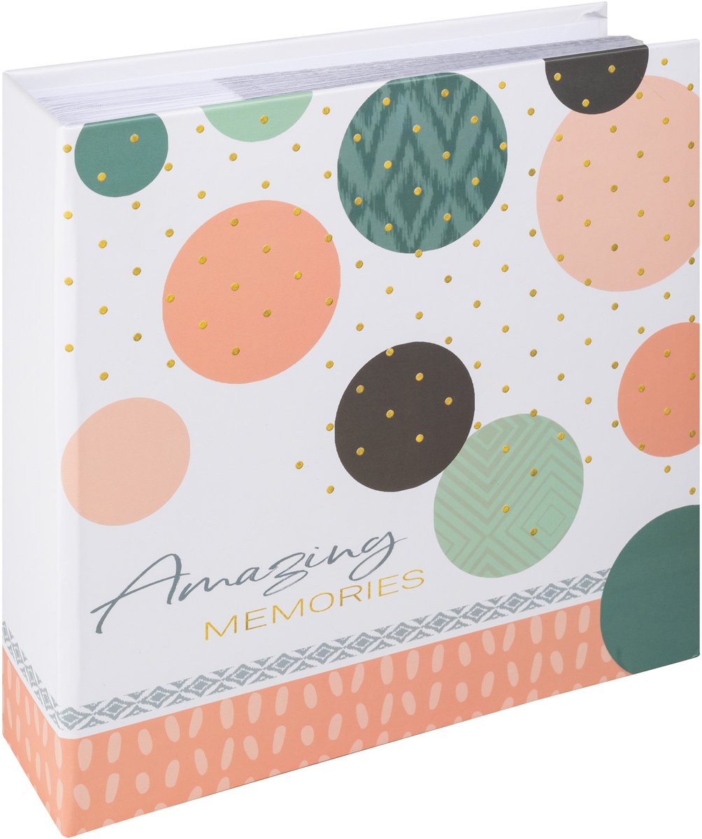 Walther me-485-r Amazing Memories – Memo-Einsteckalbum – Größe 20 x 20 cm – 200 Fotos 9 x 13 cm – rot