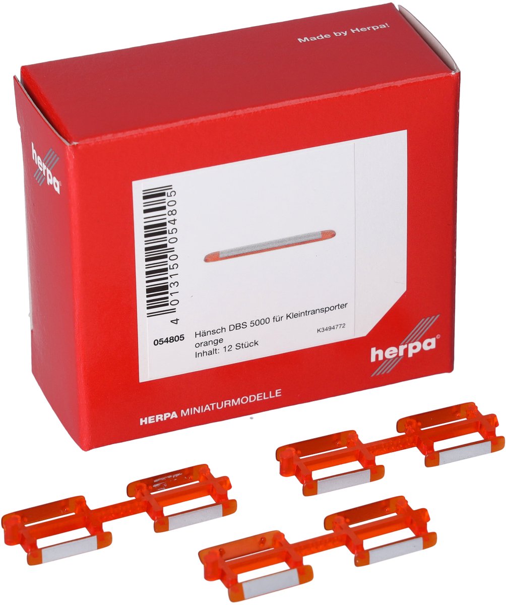 Herpa Hänsch DBS 5000 Schwenkbalkentransporter, orange (12 Stk.)