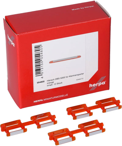 Herpa Hänsch DBS 5000 Schwenkbalkentransporter, orange (12 Stk.)