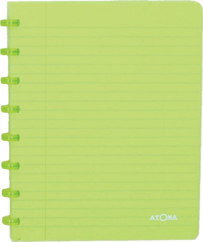 Atoma - trendiges Notizbuch | ft a5 | 144 Seiten | kommerzielles Plaid | transparent grün