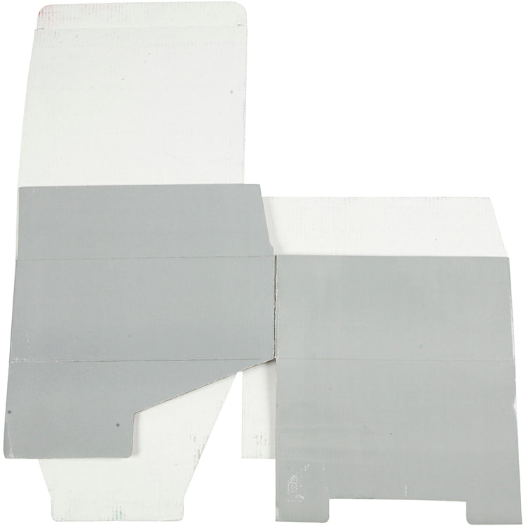 Creativ Company Pappschachtel, H: 10 cm, L: 25 cm, B: 22 cm, hellgrau, 1 Stück