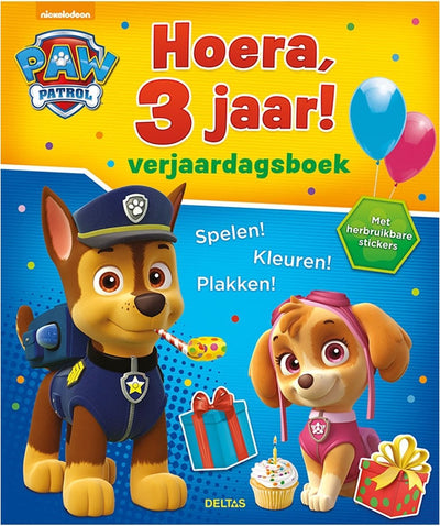 Paw Patrol -Geburtstagsbuch Hurra, 3 Jahre!