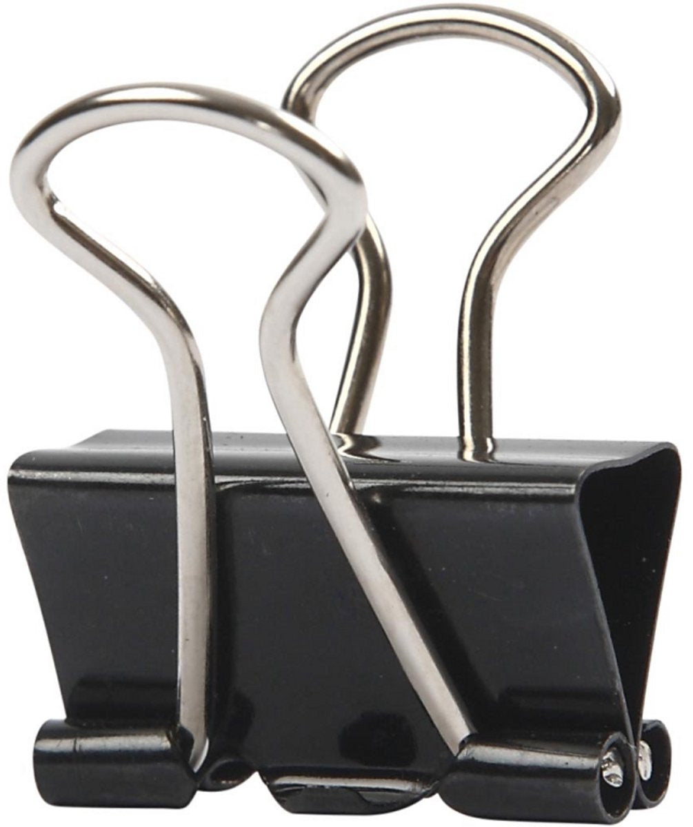 Creativ Company Foldback-Clips, B: 19 mm, schwarz, 40 Stück 1 Box