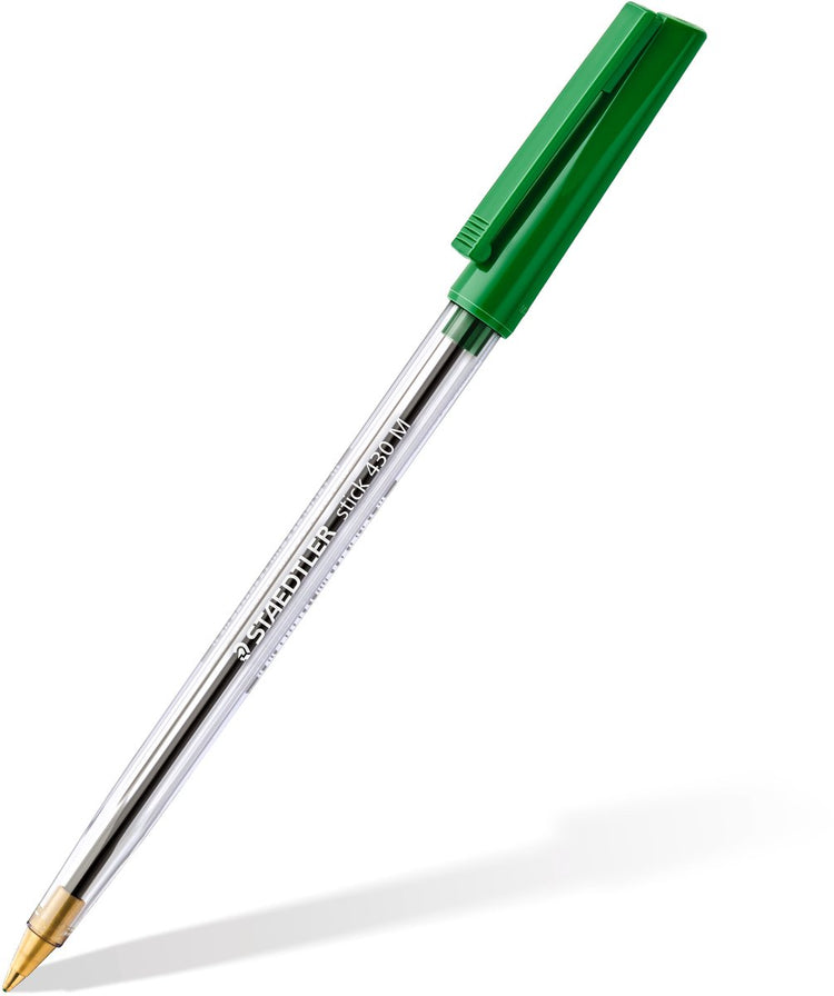 Staedtler - Stick 430 - Kugelschreiber - Medium - Grün - Schachtel mit 10 Stück