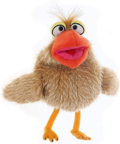 Lebende Puppen Petronella Piespatz Handpuppe | Puppe in der Farbe Gelb für Kinder ab 36 Monaten | Größe 25 cm