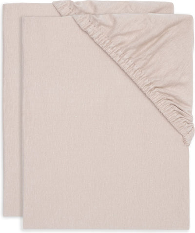 Jollein - Spannbettlaken Jersey 60x120cm - Wiege, Bett, Babybett - wildrosa - 2 Stück