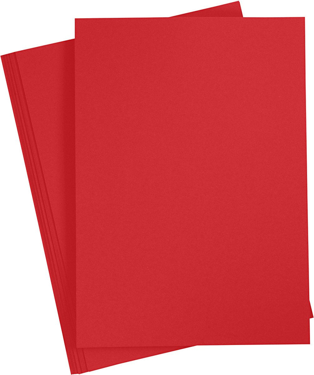 Creativ Company Farbkarton Weihnachten rot A4, 20 Blatt