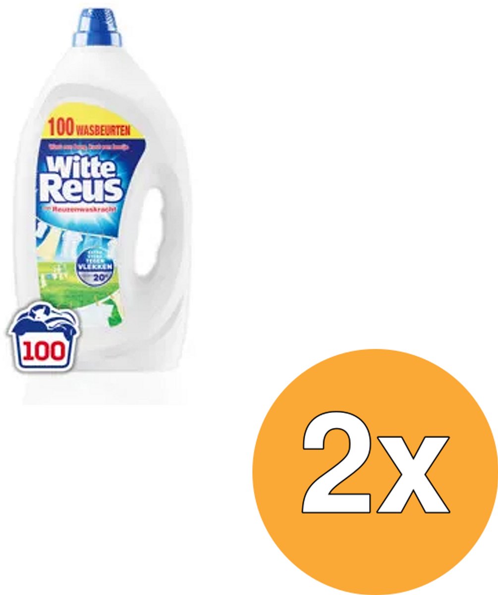 Weißes Riesenwaschmittel-Gel – 2 x 100 Waschgänge – Vorteilspack