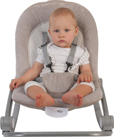 Bo Jungle - Schaukelstuhl und Sitz in 1 - Schaukelstuhl - Wippe - Baby bis Kleinkind - bis max. 18 kg – inklusive Spielbogen und Reduzierkissen – Mitwachsschaukel – weicher Stoff – Musik- und Vibrationsfunktionen – Wippe beige