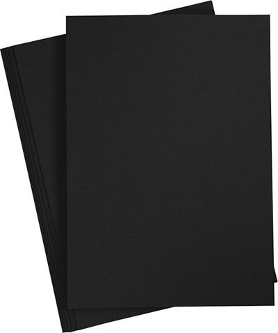 Creativ Company Karton Black A4, 210-220G, 10 Blätter