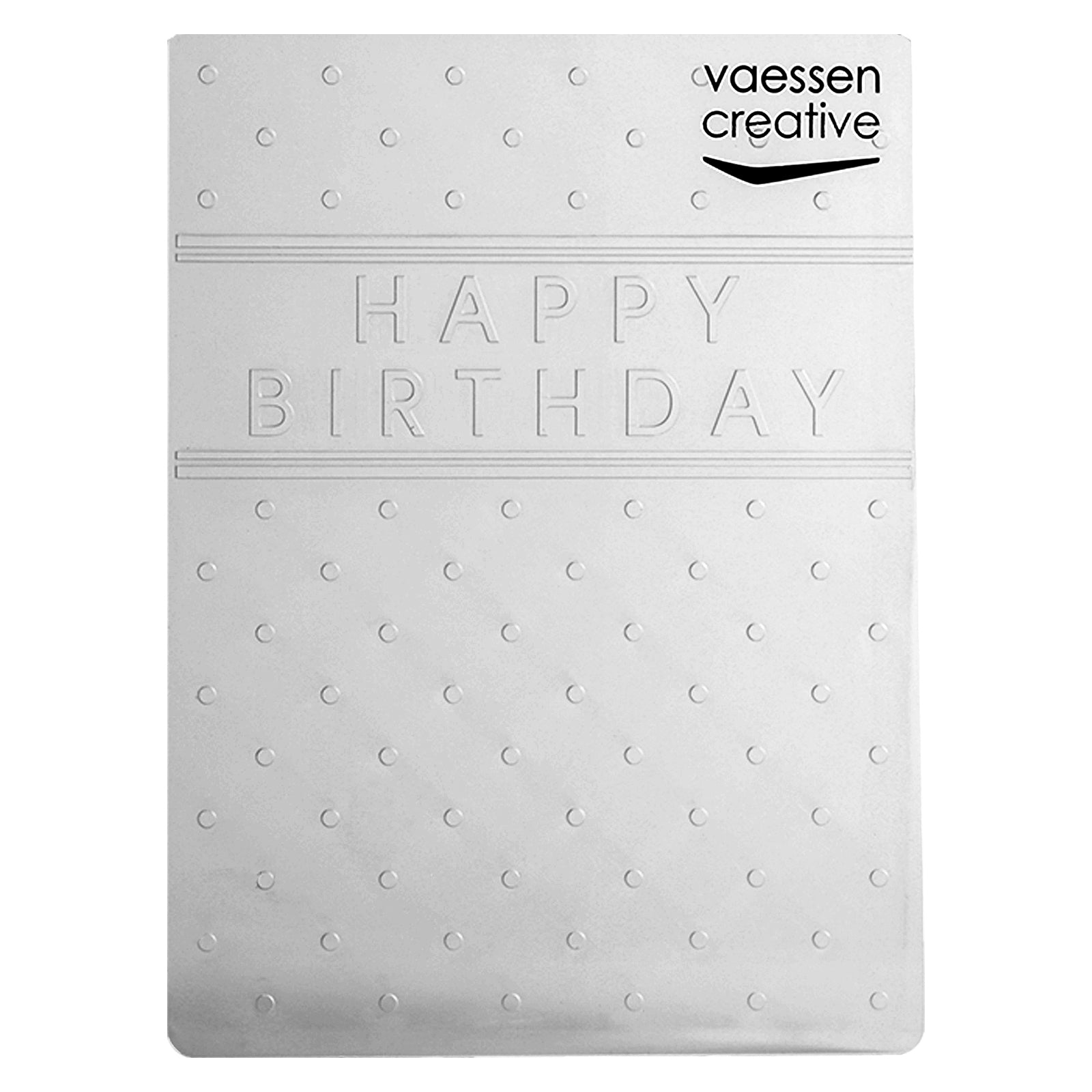 Vaessen creative • Prägeschablone „Happy Birthday“ mit Punkten