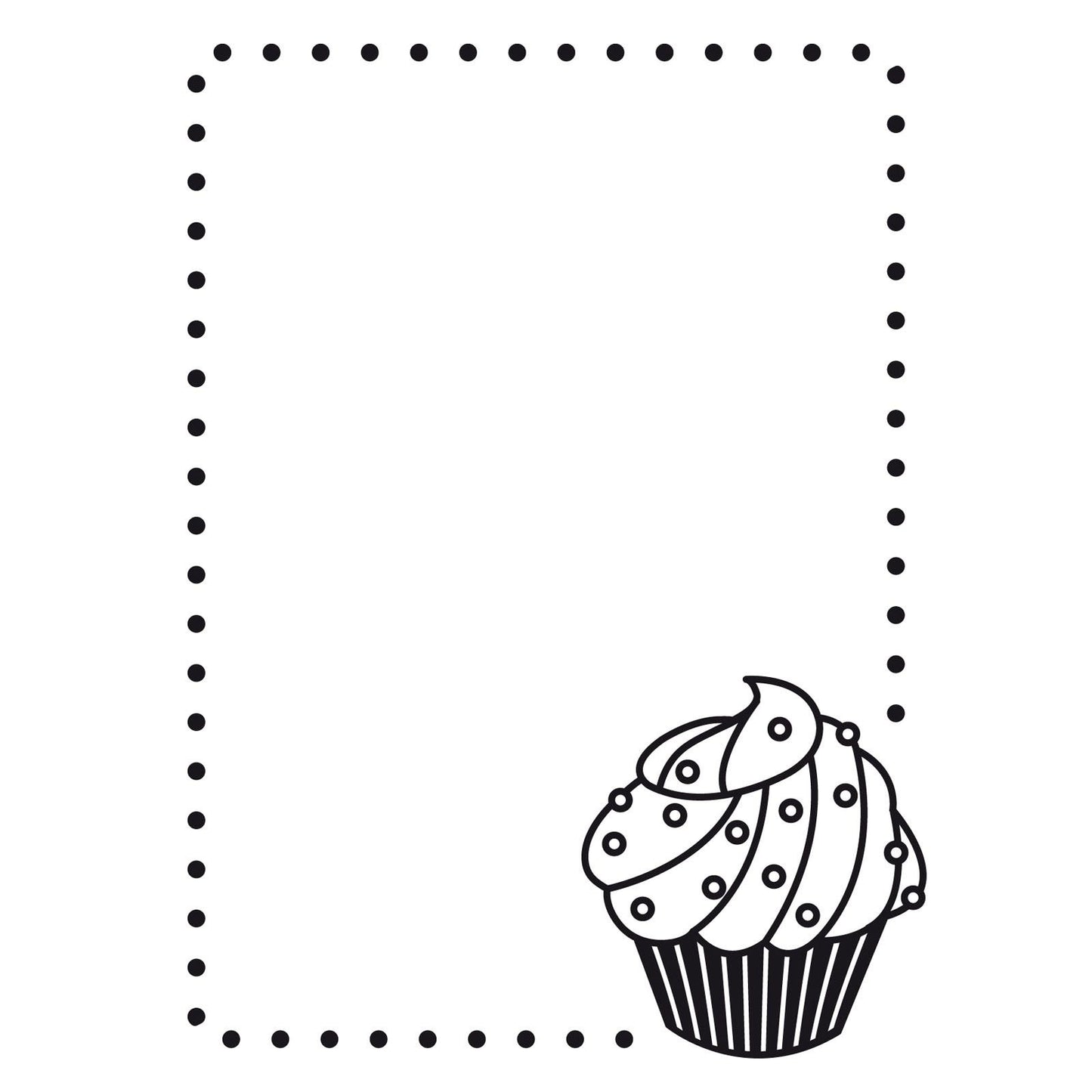 Vaessen creative • Prägeschablone Cupcake-Ecke