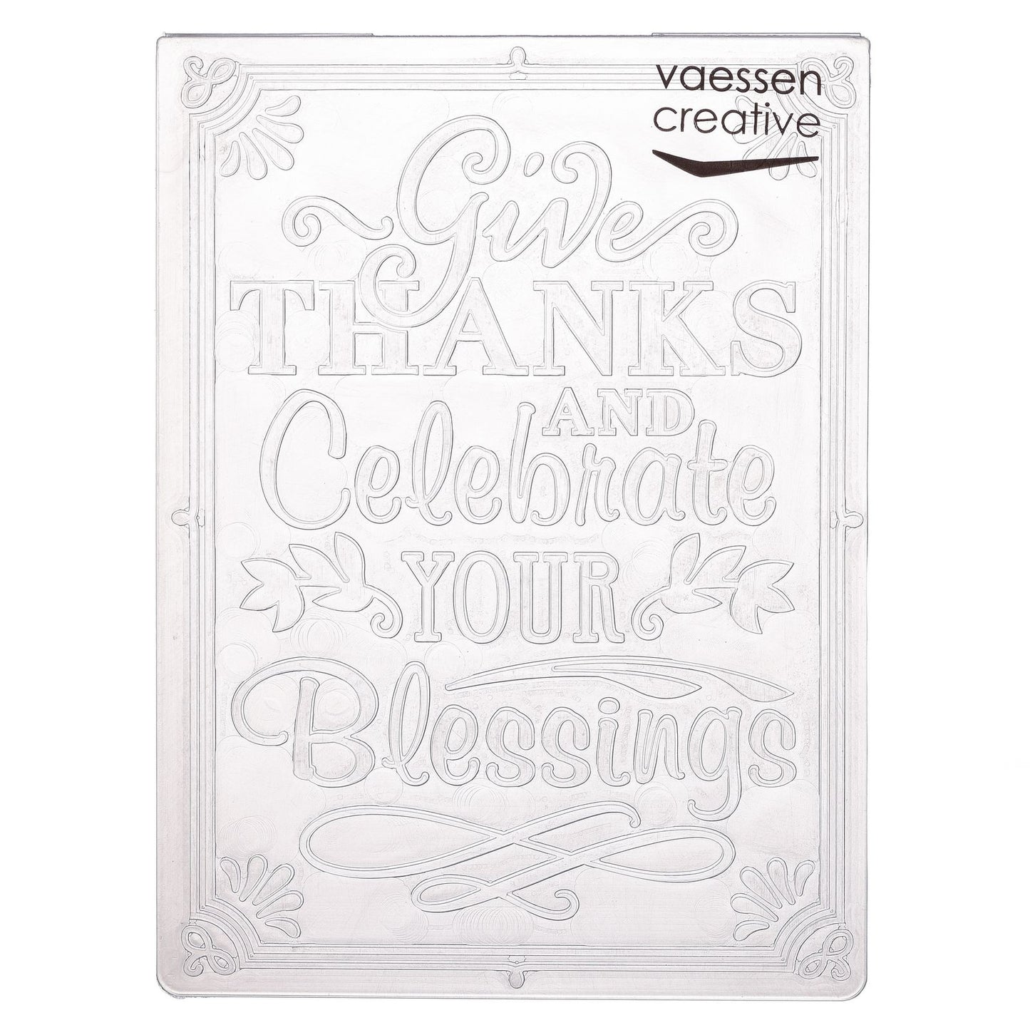 Vaessen creative • Prägefolder „Danke geben, feiern“.