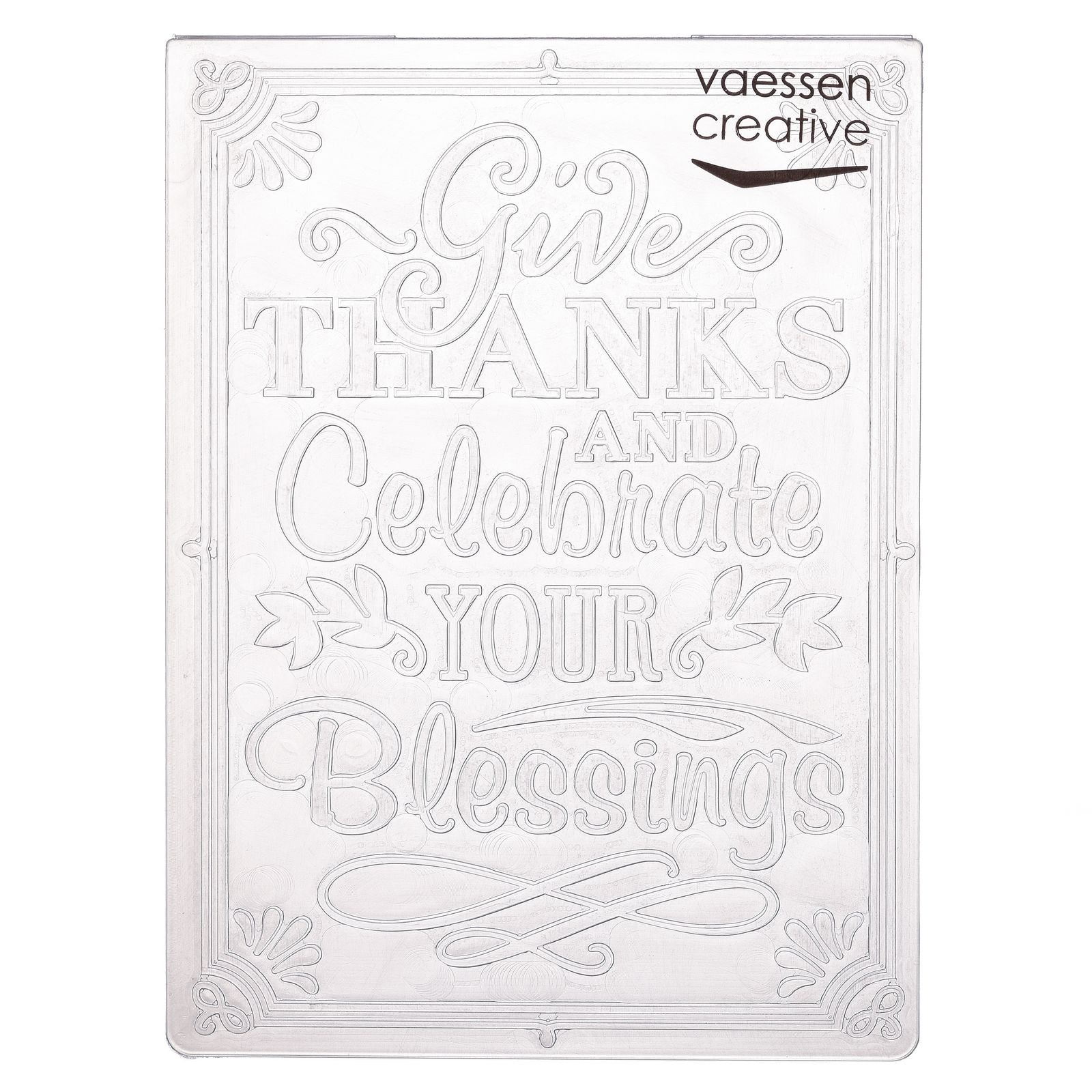 Vaessen creative • Prägefolder „Danke geben, feiern“.