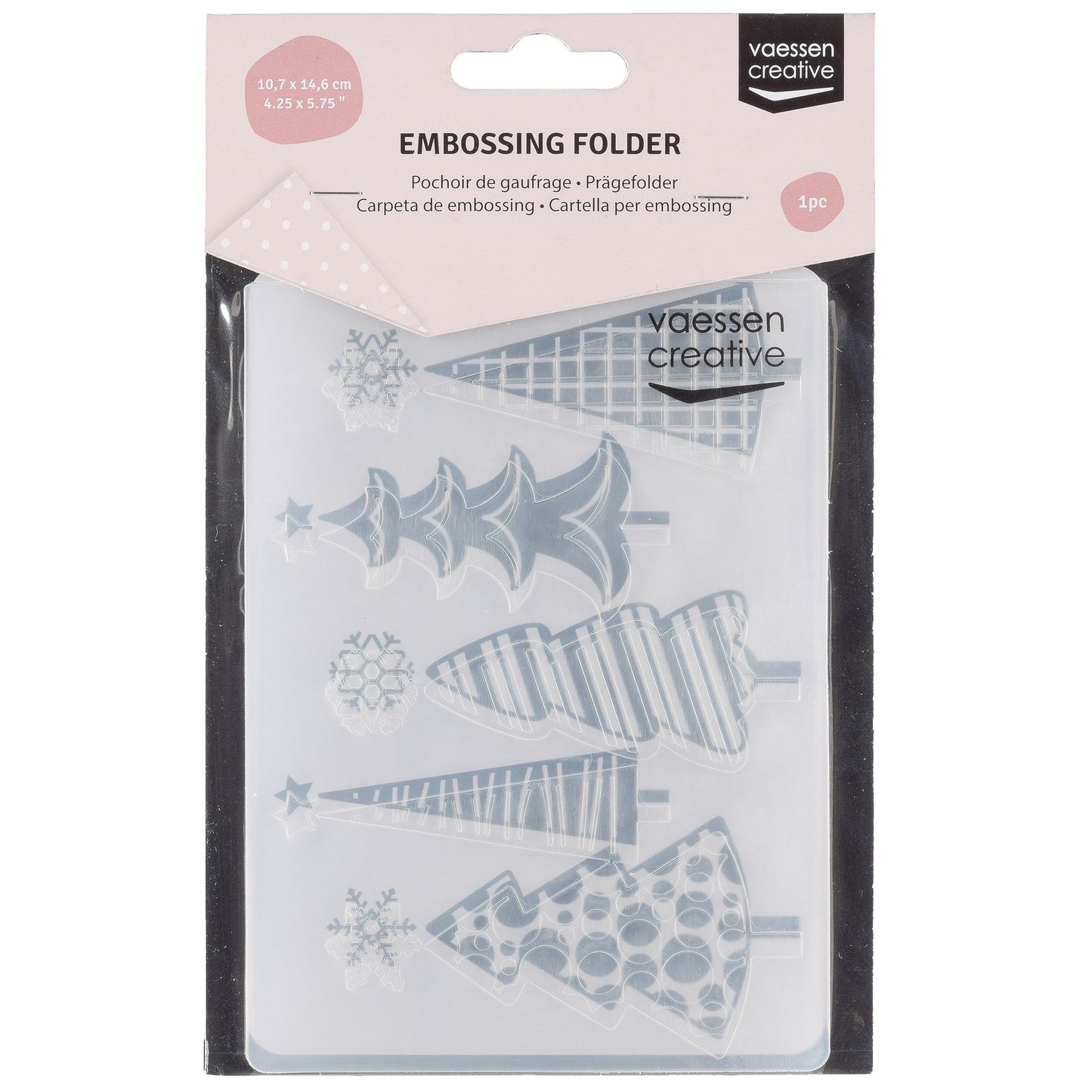 Vaessen creative • Prägefolder Weihnachtsbäume
