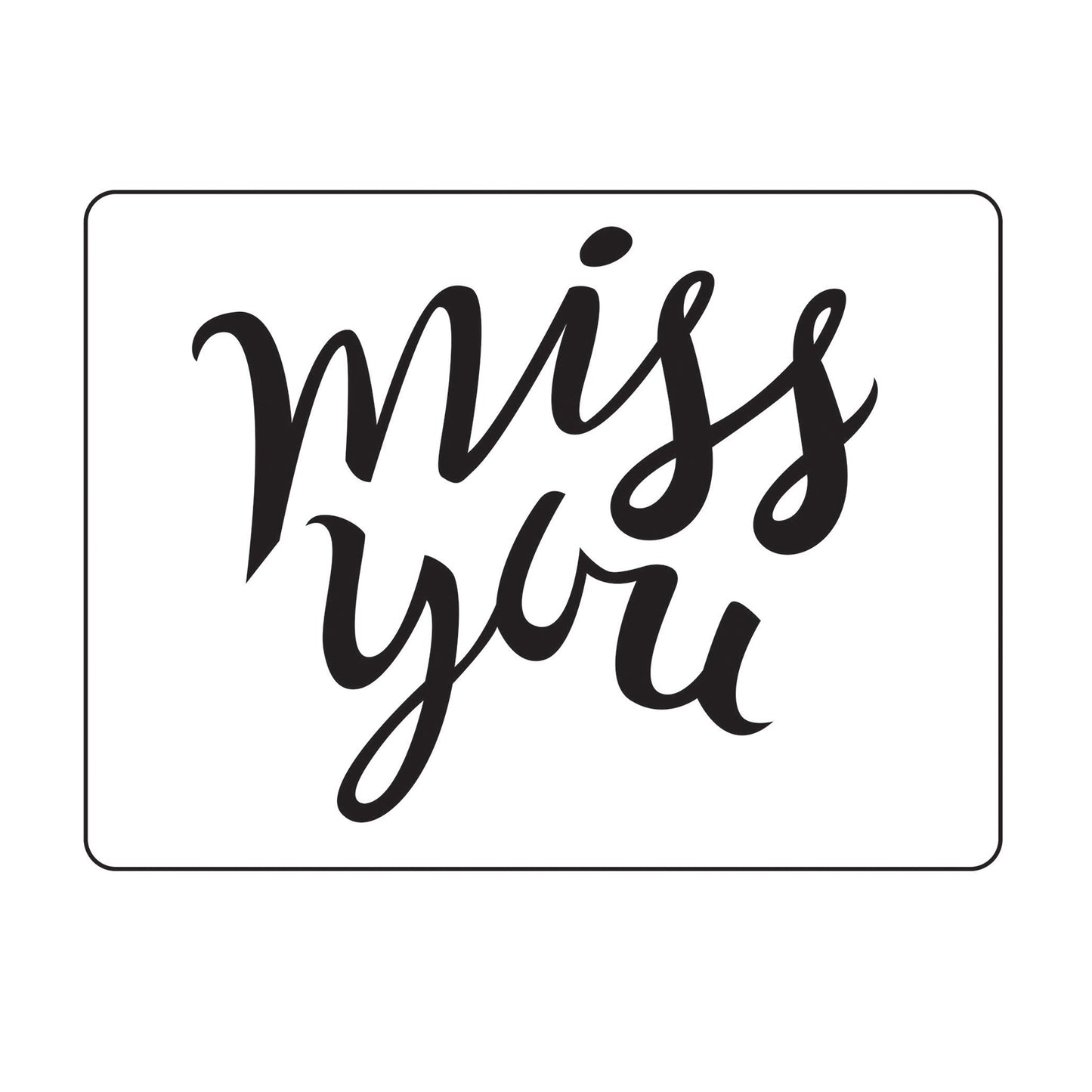 Vaessen creative • Prägeschablone „Miss You“.