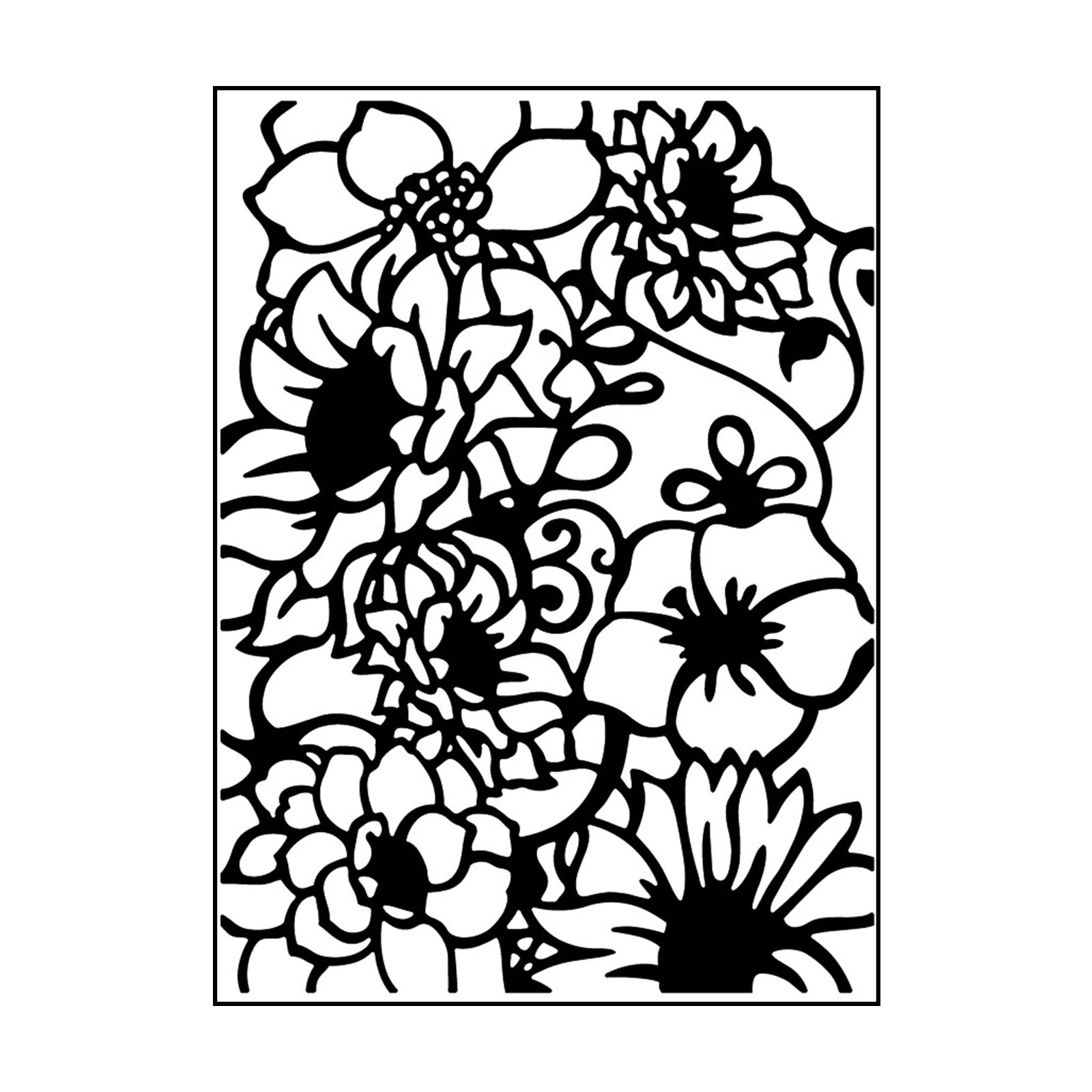 Vaessen creative • Prägeschablone große Blumen