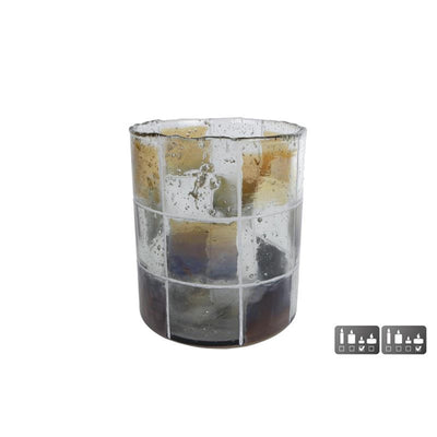 Cozydecor Teelichthalter aus Glas, 11 x 11 x 13 cm