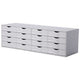 Stapelbare Kommode 4x4 107,6x34,2x32,9cm hellgrau