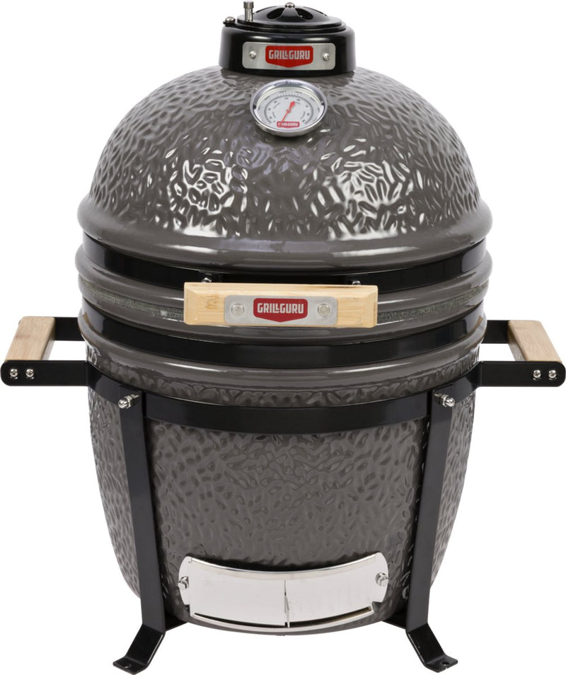 Grill Guru Kamado Barbecue Original kompakt ø33 cm ø13 Zoll – komplett – grau