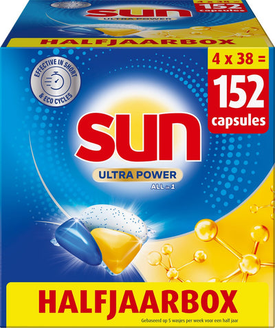 Sun – Geschirrspültabs – Ultra Power – All-in 1 – 152 Kapseln – Vorteilspack