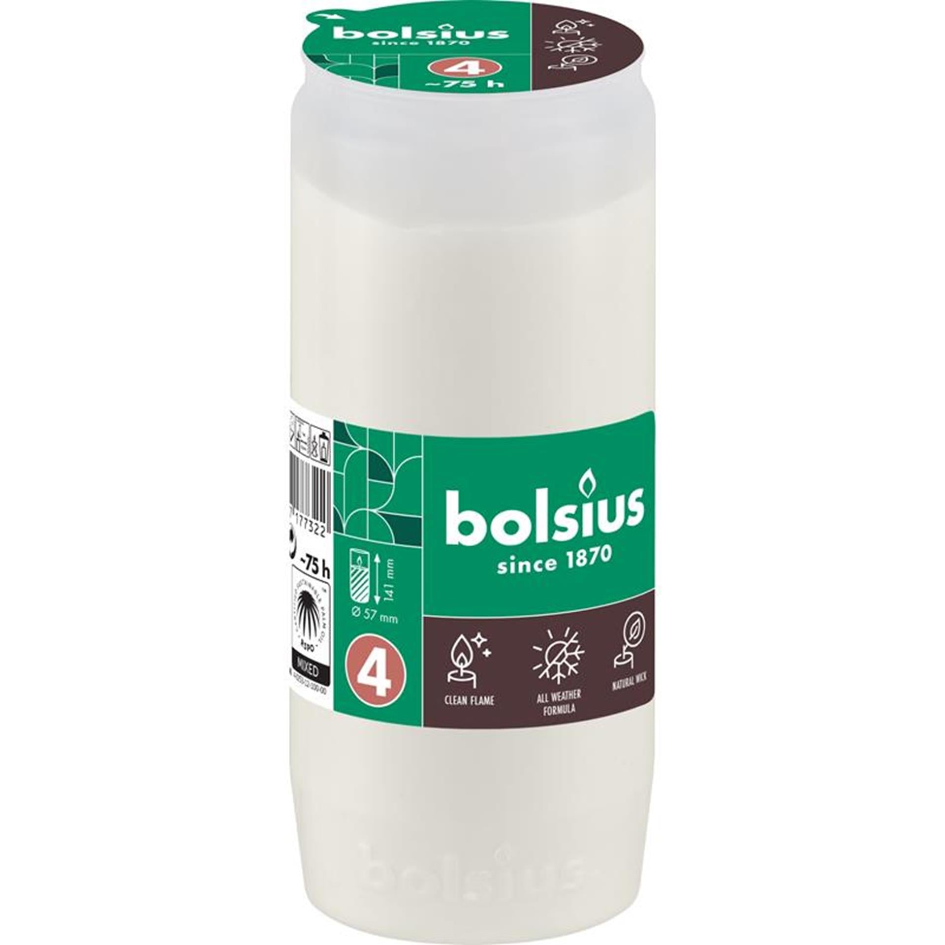 Bolsius Grableuchte Compo Nr.4 weiß