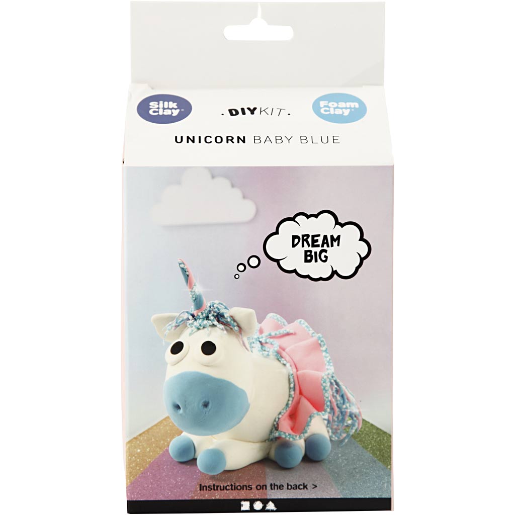 Silk Clay Funny Friends, Einhorn, blau, 1 Box