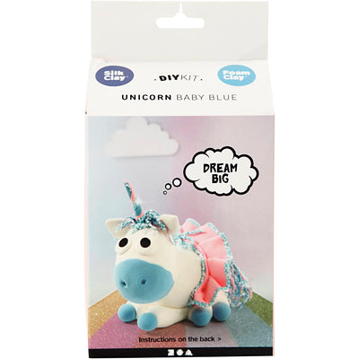 Silk Clay Funny Friends, Einhorn, blau, 1 Box