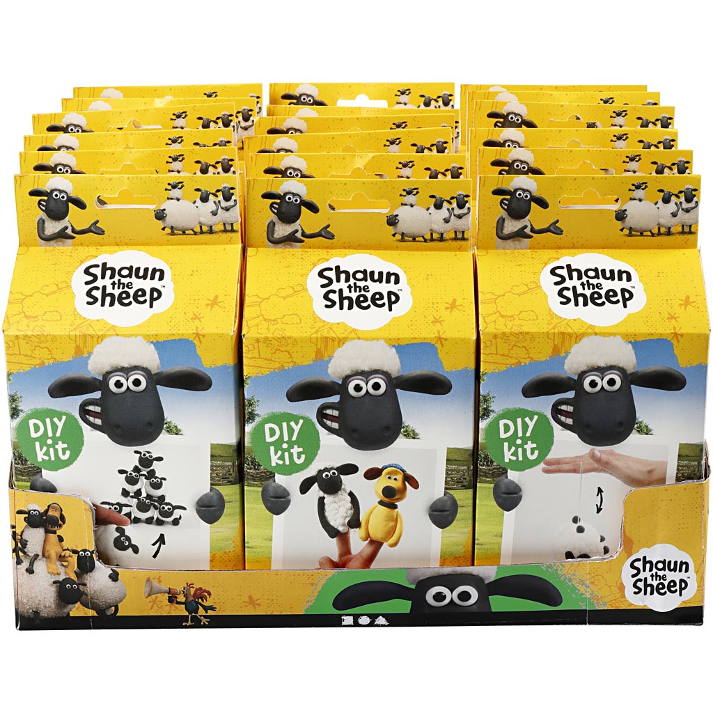 Shaun das Schaf Thekendisplay mit Materialset, 18er Set 1 Box