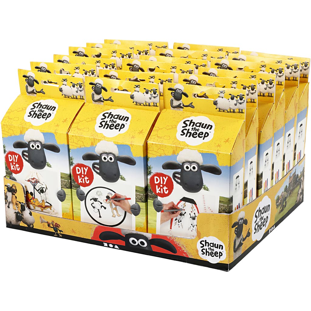 Shaun das Schaf Thekendisplay mit DIY-Sets, 18 Set 1 Box