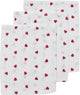 Meyco Baby Sweet Heart Waschlappen – 3er-Pack – hydrophil – rot – 20 x 17 cm