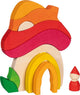 Goki Bausteine - Pilzhaus - 11 Teile - Holz - 3 Jahre