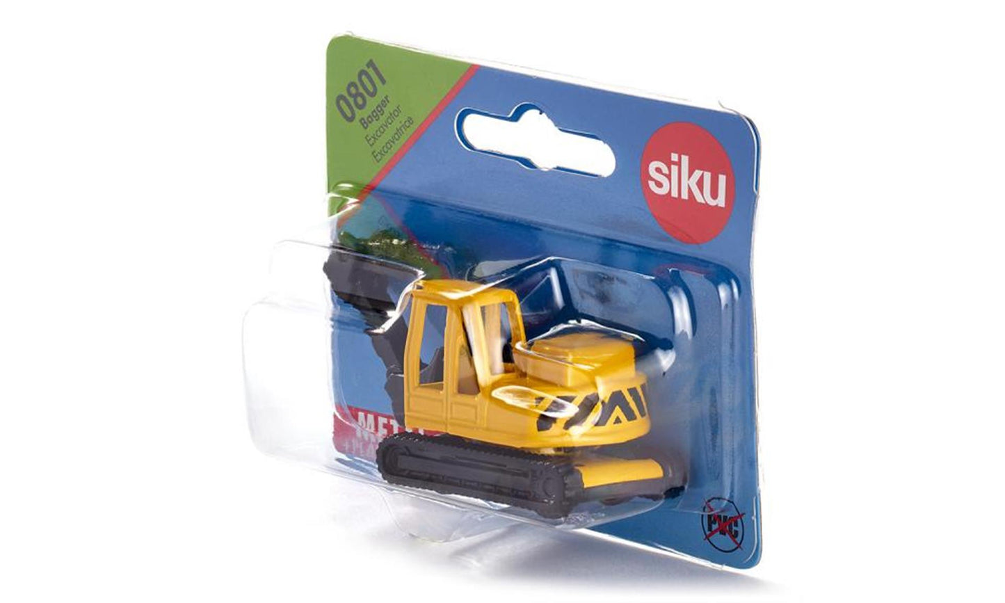 Siku 0801 Bagger 6,8 cm gelb schwarz