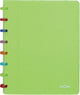 Atoma Tutti Frutti Notizbuch, ft A5, 144 Seiten, handelsüblich kariert, transparent grün