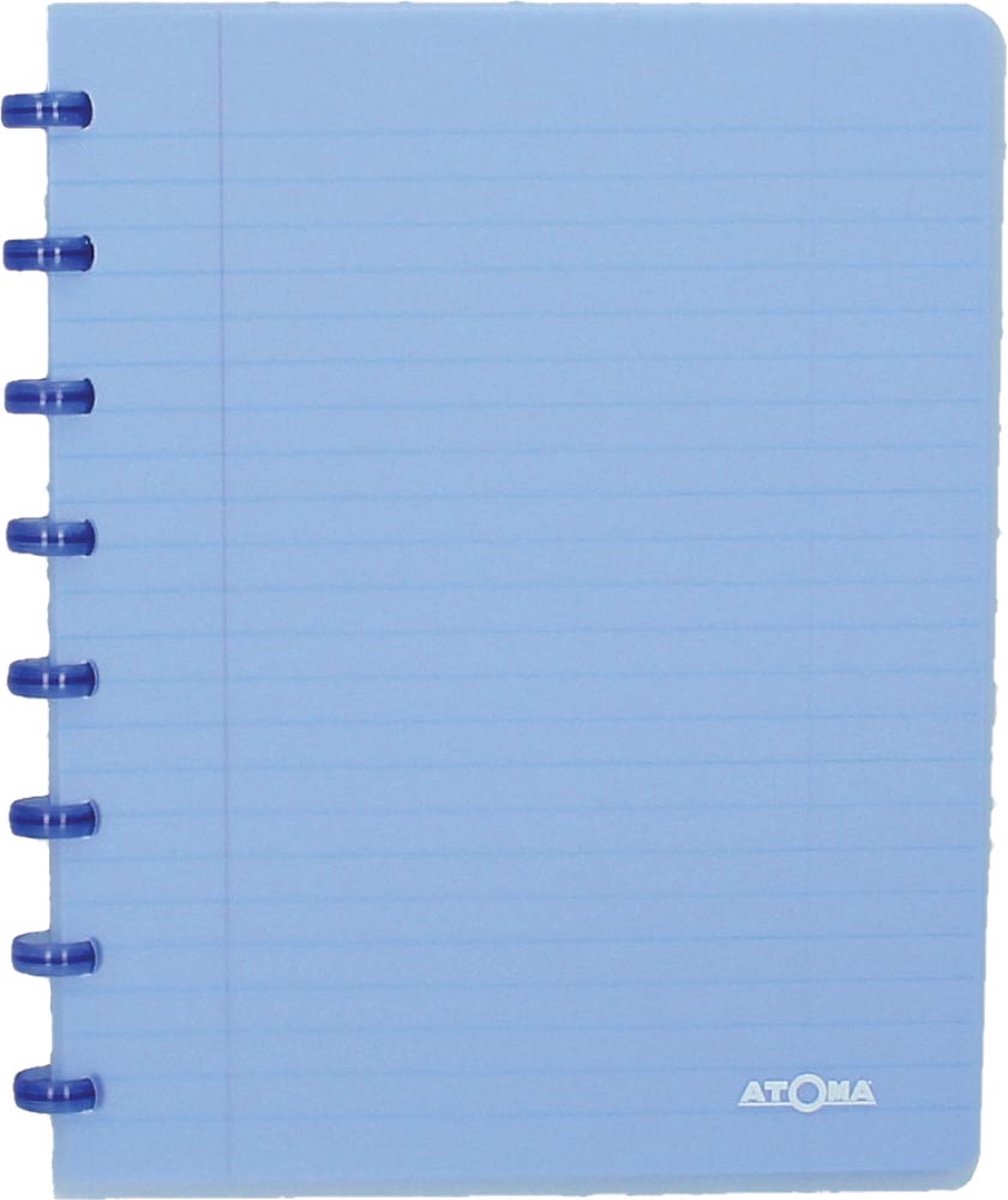 Atoma trendiges Notizbuch, ft A5, 144 Seiten, kariert 5 mm, transparent blau 1 Stück