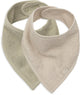 Jollein Lätzchen Bandana Soft Matcha Sand (2er Pack)