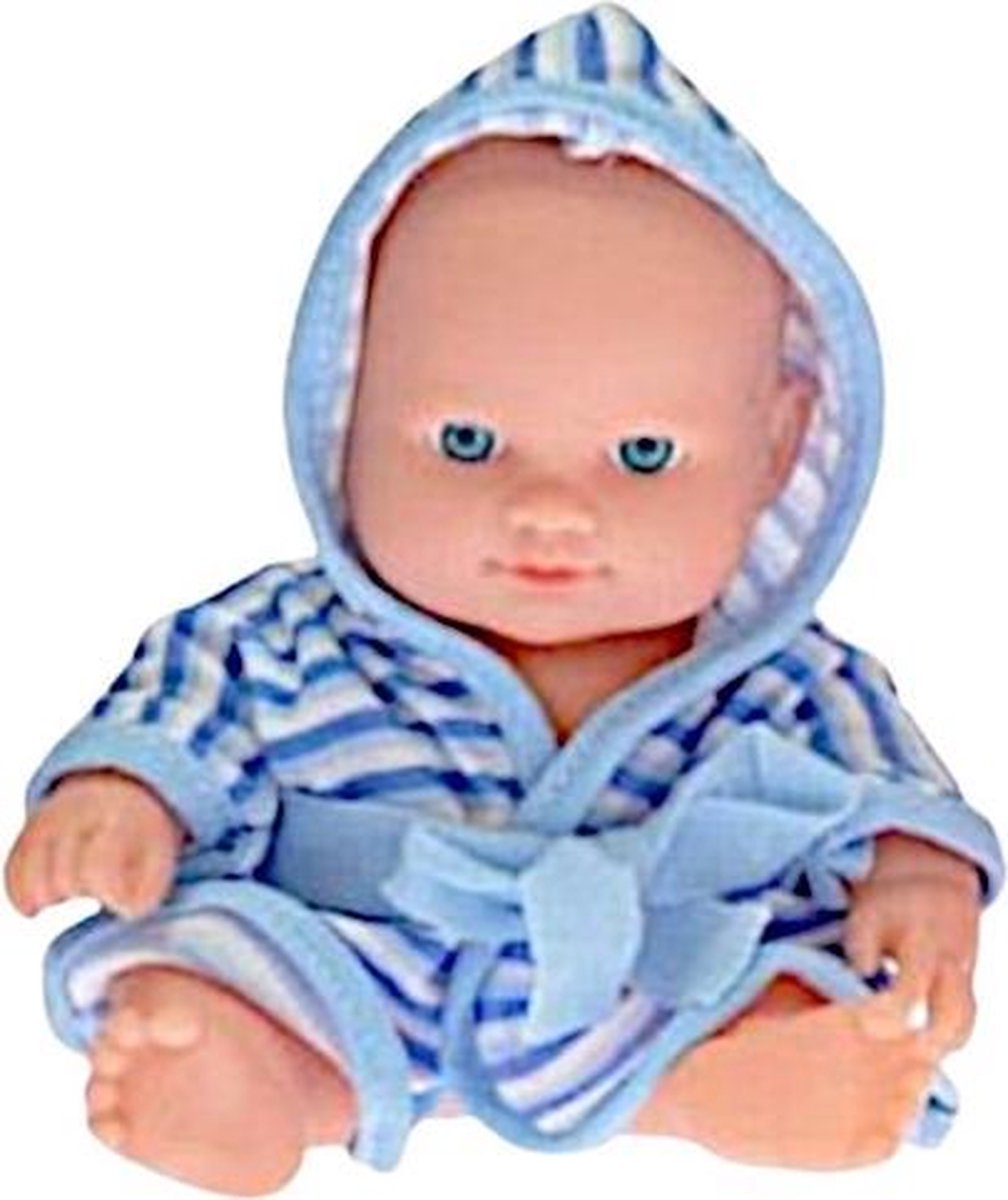 Babypuppe mit Bademantel, 20 cm