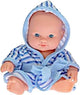 Babypuppe mit Bademantel, 20 cm