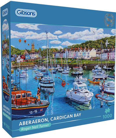 Gibsons – Aberaeron Cardigan Bay (von Roger Neil Turner) – 1000 Teile 68 × 49 cm (B × H) – Puzzle für Erwachsene