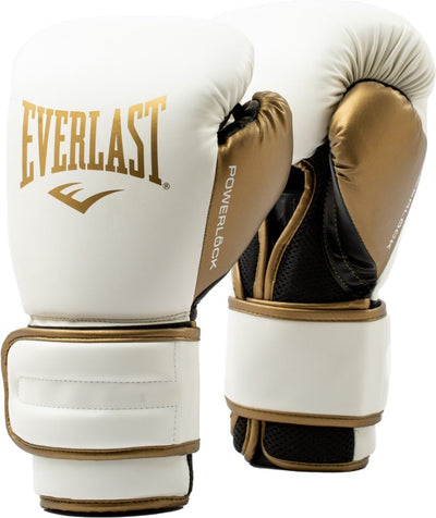 Everlast Powerlock 2R Trainingshandschuh, Weißgold 14-oz