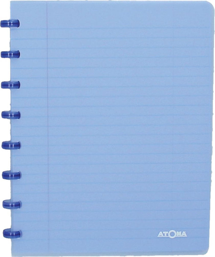 Atoma trendiges Notizbuch, ft A5, 144 Seiten, liniert, transparent blau 1 Stück