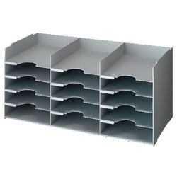 Offenes Fächerset Fast Papeflow 3 x 5 67,4 x 31,3 x 32,7 cm hellgrau