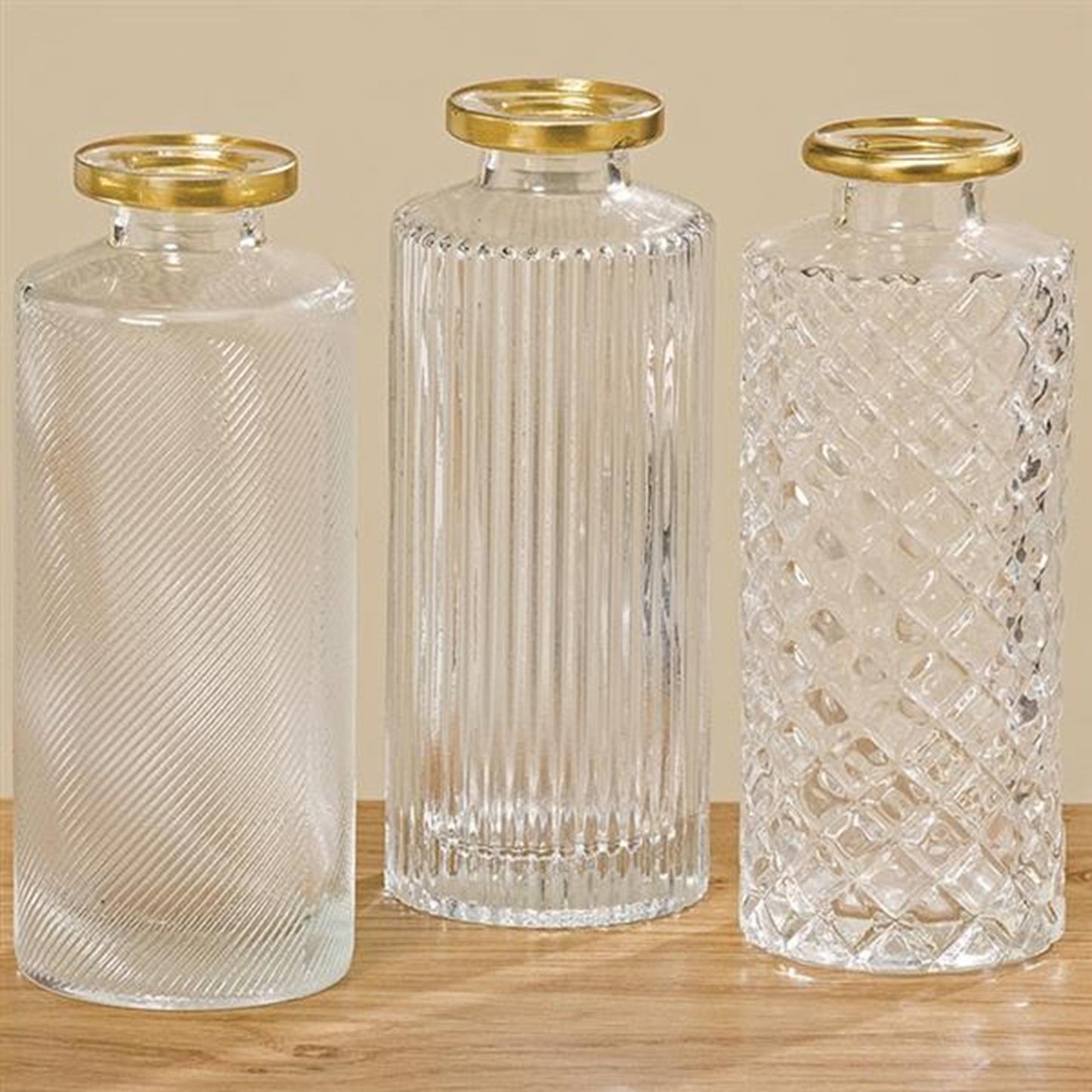 Boltze Home Vase Adore ø5x13cm aus transparentem Glas