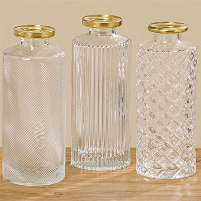 Boltze Home Vase Adore ø5x13cm aus transparentem Glas
