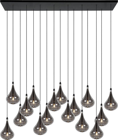 Lucide Tears - Hängelampe - LED dimmbar - G4 - 16x1,5 W 3000 K - Schwarz