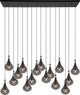 Lucide Tears - Hängelampe - LED dimmbar - G4 - 16x1,5 W 3000 K - Schwarz
