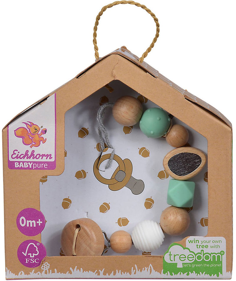 Eichhorn Baby Holz Schnullerkette