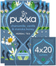 Pukka Tee Kamille Vanille Manuka Honig – 80 Teebeutel – Bio-Kräutertee – Kamillentee – 4 x 20 Beutel – Tee-Vorteilspackung