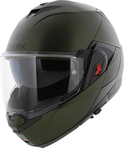 Shark Oxo Helm Solid Matt Grün XXL - Systemhelm Motorradhelm